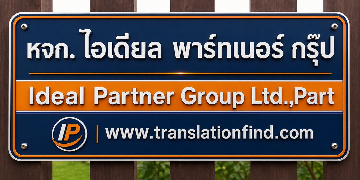 ป้ายบริษัท Ideal Partner Group Ltd.,Part